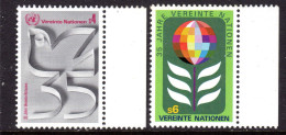 UNITED NATIONS VIENNA - 1980 UNO ANNIVERSARY SET (2V) FINE MNH ** SG V12-V13 - Ungebraucht