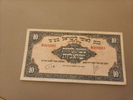 Israel-BANK LEUMI-SECOND ISSUE-(24)-(M968003)(1952)(10LIROT)(?)-XF Good - Israel