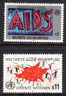 UNITED NATIONS VIENNA - 1990 AIDS CAMPAIGN SET (2V) FINE MNH ** SG V98-V99 - Ungebraucht