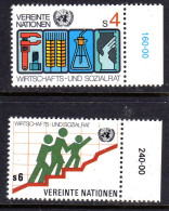 UNITED NATIONS VIENNA - 1980 ECONOMIC & SOCIAL COUNCIL SET (2V) FINE MNH ** SG V15-V16 - Unused Stamps