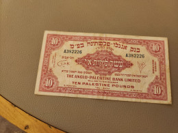 Israel-ANGLO PALESTINE-FRIST ISSUE-(32)-(A382226)(1948)(10 POUND)-XXF Good - Israel