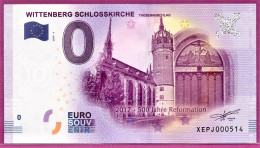 0-Euro XEPJ 2017-1 WITTENBERG SCHLOSSKIRCHE Thesenanschlag S-11 XOX - Private Proofs / Unofficial