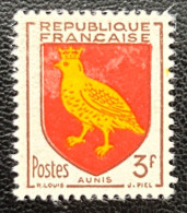 FRA1004MNH1 - Armoiries De Provinces (VII) - Aunis - 3 F MNH Stamp - 1954 - France YT 1004 - 1941-66 Coat Of Arms And Heraldry