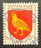 FRA1004U2 - Armoiries De Provinces (VII) - Aunis - 3 F Used Stamp - 1954 - France YT 1004 - 1941-66 Coat Of Arms And Heraldry