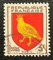 FRA1004UE - Armoiries De Provinces (VII) - Aunis - 3 F Used Stamp - 1954 - France YT 1004 - 1941-66 Coat Of Arms And Heraldry