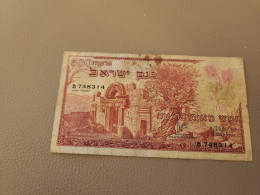 Israel-BANK OF ISRAEL-FRIST ISSUE-500 HUNDRED PRUTA-(39)-(מ/748314)(1955)(500 PRUTA)-USED-note - Israel