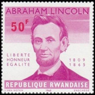 97A**(BL3) - Centenaire De La Mort D'Abraham Lincoln / 100e Verjaring Van Het Overlijden Van Abraham Lincoln - RWANDA - Ungebraucht
