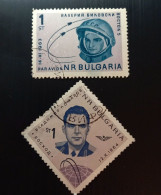 Bulgarie 1963 Airmail - The Flights Of The Spaceships Vostok 5 And Vostok 6 & 1965 The Flight Of The Spaceship Voskhod - Gebraucht