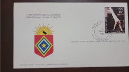 P) 1984 CENTRAL AFRICAN REPUBLIC, AIRMAIL, COMINTE INTERNATIONAL, OLYMPIC GAMES, LOS ANGELES, FDC, XF - Africa (Other)