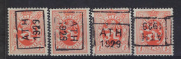 Zegel Nr. 276 Voorafgestempeld Nr. 4930 A + B + C + D   ATH 1929 ;  Staat Zie Scan ! Lot 264 - Tipo 1929-37 (Leone Araldico)