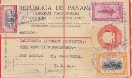 Panama 1951: Registered Air Mail To Los Angeles - Panamá