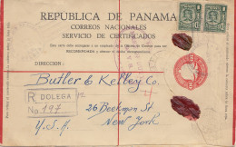 Panama 1935: Registered Dolega To New York - Panama