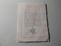Pieghevole "EMISION ALUSIVA AL 4 DE JUNIO 1947 UN ANO DE GOBIERNO" - Lettres & Documents