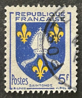 FRA1005UC - Armoiries De Provinces (VII) - Saintonge - 5 F Used Stamp - 1954 - France YT 1005 - 1941-66 Coat Of Arms And Heraldry