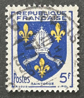 FRA1005UD - Armoiries De Provinces (VII) - Saintonge - 5 F Used Stamp - 1954 - France YT 1005 - 1941-66 Coat Of Arms And Heraldry