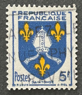 FRA1005UF - Armoiries De Provinces (VII) - Saintonge - 5 F Used Stamp - 1954 - France YT 1005 - 1941-66 Coat Of Arms And Heraldry