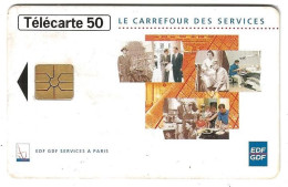Telecarte Le Carrefour Des Services 50 Unités Luxe GEM - Privat