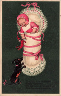 ENFANTS - Dessins D'enfants - Bébé Avec Un Chien - Carte Postale Ancienne - Kinder-Zeichnungen