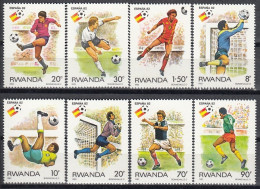 RWANDA 1179-1186,unused,football - Unused Stamps