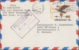Postkarte USAirmail 18 C Adler Visit UAS Bicentennial Era, NEW YORK 17.5.1975 - Guatemala