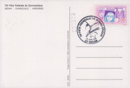 Carte    FRANCE     76éme   Fête   Fédérale    De    GYMNASTIQUE     SEDAN   1988 - Gymnastik