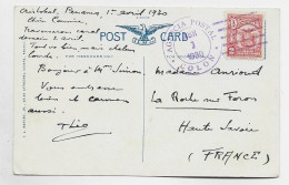 PANAMA 2C SOLO AGENCIA POSTAL ABR 1 1930 COLON CARD POST SS RUAHINE FROM NEW ZEALAND PASSING CANAL PANAMA - Panamá