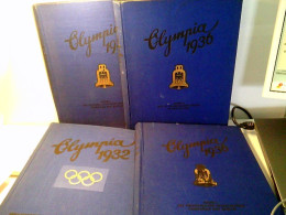 Konvolut: 4 Sammelbilderbände Olympia 1932 /1936 (komplette Sammelbilderalben). - Other & Unclassified