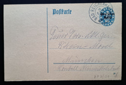Deutsches Reich DIENST 1920, Dienstpostkarte DP7/01 BAD REICHENHALL - Service