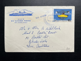 ENVELOPPE RUSSIE CCCP 1966 USSR M.S. ALEXANDR PUSHKIN BALTIC STEAMSHIP COMPANY - Covers & Documents
