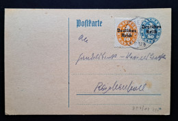 Deutsches Reich DIENST 1920, Dienstpostkarte DP7/01 BERCHTESGADEN Zusatzfrankatur - Servizio