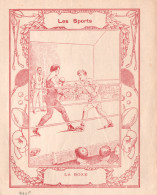 Protège-cahiers XIXe: Les Sports - La Boxe Anglaise - Illustration Monochrome Laroche-Joubert & Cie - Protège-cahiers