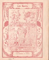 Protège-cahiers XIXe: Les Sports - La Course à Pied (Athlétisme) Illustration Monochrome Laroche-Joubert & Cie - Copertine Di Libri