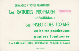 BUVARD & BLOTTER - Contre Le Rat  - Raticide Propharm - Les Laboratoires PROPHARM - Saint Brieuc (Côtes Du Nord) - - Cocoa & Chocolat