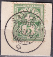 Ziffer 82, 5 Rp.grün  SAVIESE        1908 - Used Stamps