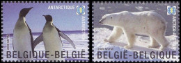 3884/3885**(BL166) - Préserver Les Régions Polaires Et Les Glaciers / Behoud Van Poolgebieden En Gletsjers - MONDE - Pingueinos