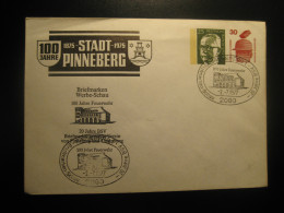 PINNEBERG 1977 100 Years Of Fire Service Firemen Fireman Cancel Postal Stationery Cover GERMANY - Sapeurs-Pompiers