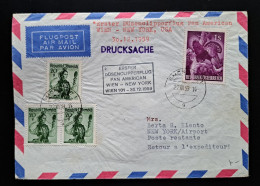 Österreich 1959, Eröffnungsflug WIEN-NEW YORK - Primeros Vuelos