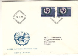 Finlande - Lettre FDC De 1966 - Oblit Helsinki - Nations Unies - UNICEF - - Covers & Documents