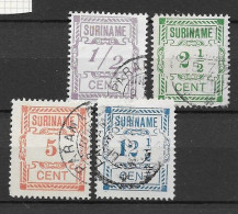 Suriname 1912, NVPH 65-68 Gebruikt Type II Kw 27 EUR (SN 1238) - Suriname ... - 1975