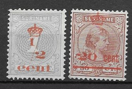 Suriname 1911, NVPH 60, 63  MNG Kw 14.5 EUR (SN 1245) - Suriname ... - 1975