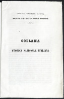 Tipografia Elvetica Capolago Collana Storica Nazionale Italiana - Programma 1851 - Altri & Non Classificati