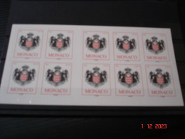 MONACO  ANNEE 2006   CARNET NEUF NON PLIE  N° YVERT  15   10 TIMBRES N° 2535   SERIE COURANTE  ARMOIRIES - Postzegelboekjes