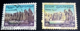 Egypt 1970 - 1972, Luxor Temple 2 Stamps Of UAR And Egypt Republic, VF - Usados