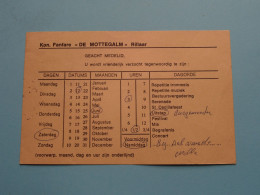 RILLAAR >> Uitnodiging Kon. FANFARE " DE MOTTEGALM " ( Voir / Zie SCAN ) Briefkaart > Anno 1971 ! - Aarschot