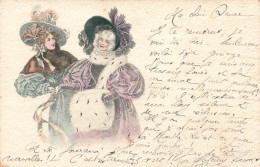 PEINTURES & TABLEAUX - Dames Avec Des Chapeaux à Plumes - Carte Postale Ancienne - Peintures & Tableaux