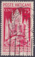 VATICAN - 76  75C ROUGE OBL USED COTE 70 EUR - Gebruikt