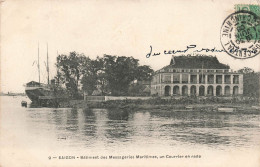 VIET NAM - Saigon - Bâtiment Des Messageries Maritimes , Un Courrier En Rade - Carte Postale Ancienne - Vietnam