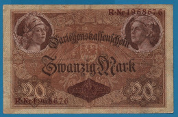 DEUTSCHES REICH 20 MARK 05.08.1914 # R.1968676 P# 48b DARLEHENSKASSENSCHEIN - 20 Mark