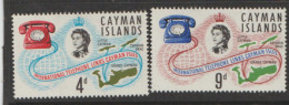Cayman  Islands 1966  SG  198-9  Telephone  Lightly Mounted Mint - Cayman Islands
