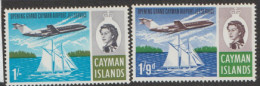 Cayman  Islands 1966  SG203-4  Opening Jet Service   Lightly Mounted Mint - Cayman Islands